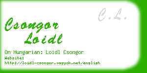 csongor loidl business card